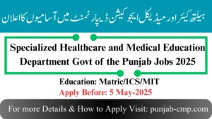 Read more about the article Specialized Healthcare and Medical Education Department Govt of the Punjab Jobs 2025
