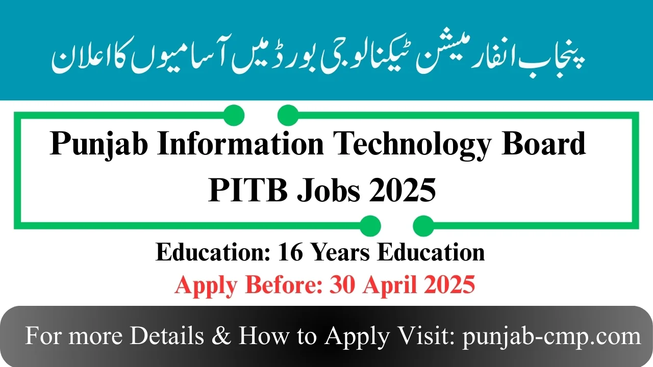 Read more about the article Punjab Information Technology Board PITB Jobs 2025